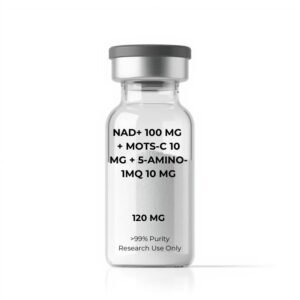 NAD+ 100mg + Mots-C 10mg + 5-Amino 1MQ 10mg Blend 120mg | 20-Vial Kit | Mitochondrial Longevity Blend